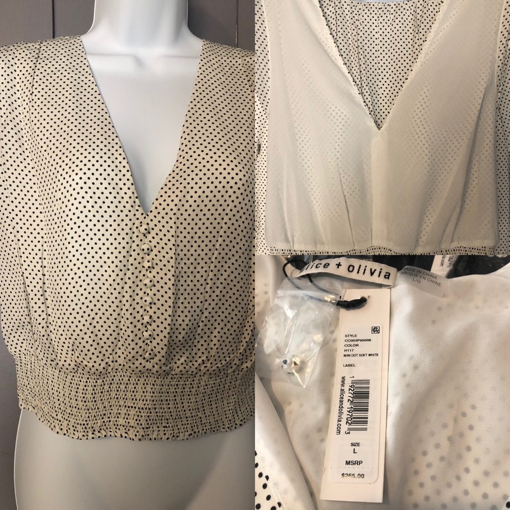 Mini Dot Soft White Vest/ BRAN NEW W TAGS
